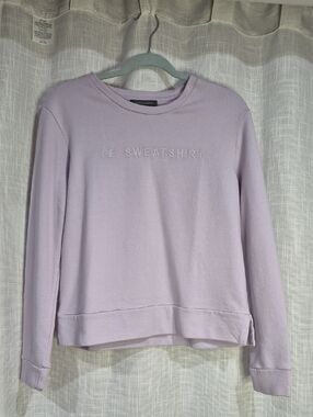French Connection Lavender Crewneck Sweatshirt with Label Detail